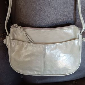 Vintage Sarne Country Crafted crossbody bag gray leather purse Grey